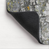 Imitate Gray Grunge Holz Tree Bark Mousepad (Ecke)