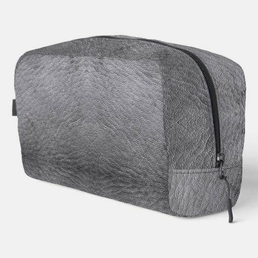 Imitate Gray Leather Waschbeutel (Rechte Ecke)