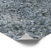 Imitate Gray Sparkle Poster (Ecke)