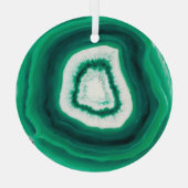 Imitate Green Agate Glass Oracles Ornament Aus Glas (Rückseite)