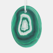 Imitate Green Agate Glass Oracles Ornament Aus Glas (Vorderseite links)