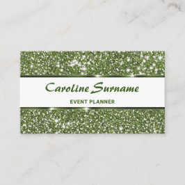 Imitate Green Glitzer Event Planner Stilvoller Gli Visitenkarte