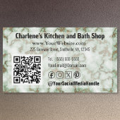 Imitate Green Gold Marmor Magnetic Business Card Magnetkarte