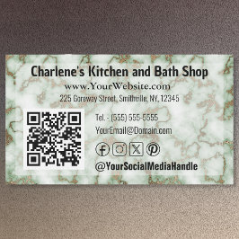 Imitate Green Gold Marmor Magnetic Business Card Magnetkarte