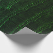 Imitate Grüne Alligator Krokodile Leder Druck Geschenkpapier (Ecke)