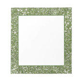 Imitate Grüne Glitzer Textur Look-like Design Notizblock (Vorderseite)