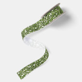 Imitate Grüne Glitzer Textur Look-like Graphic Satinband (Rückseite)