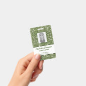 Imitate Grüne Glitzer Textur mit benutzerdefiniert Ausweis (Handheld)