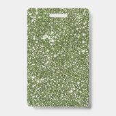 Imitate Grüne Glitzer Textur mit benutzerdefiniert Ausweis (Rückseite)
