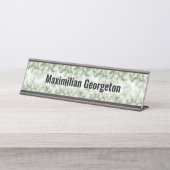 Imitate Grüner Goldmarmor Schreibtischnamensplakette (Vorderseite )