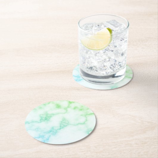 Imitate Grüner Marmorrundpapier Untersetzer (Vor Ort)