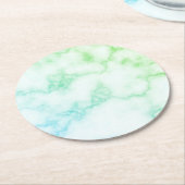 Imitate Grüner Marmorrundpapier Untersetzer (Angewinkelt)