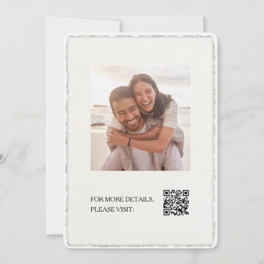 Imitate Handdrehschrift moderne Deckenkante einlad Einladung (Rückseite)