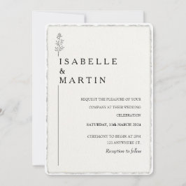 Imitate handgedrehtes Skript Foto an der Kante gek Einladung