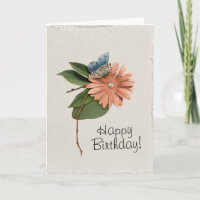 Imitate Handmade Happy Geburtstagsfeier Blume Butt
