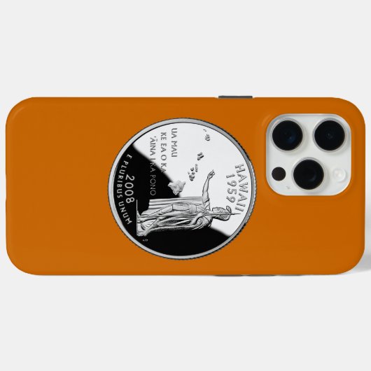 Imitate Hawaii Staat Quarter Case-Mate iPhone Hülle (Rückseite (Horizontal))