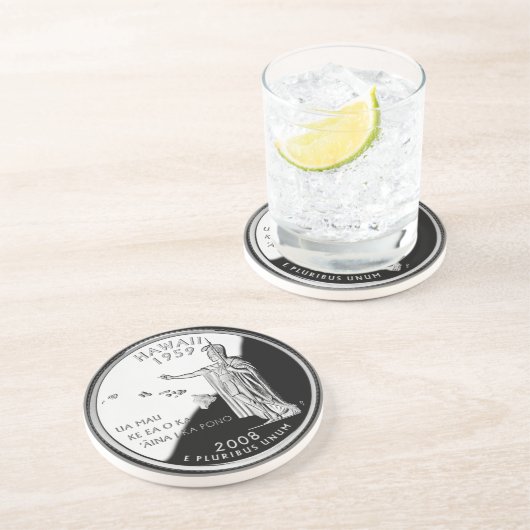 Imitate Hawaii Staat Quarter Getränkeuntersetzer (Seite)