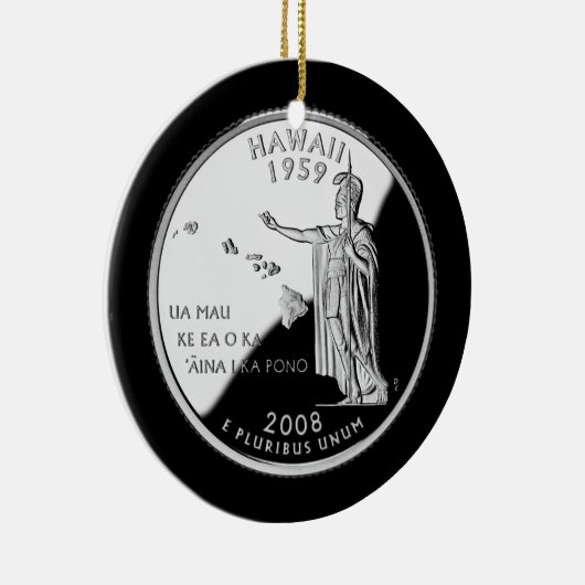 Imitate Hawaii Staat Quarter Keramik Ornament (Rechts)