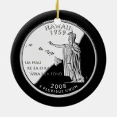 Imitate Hawaii Staat Quarter Keramik Ornament (Hinten)