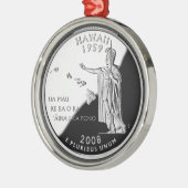 Imitate Hawaii Staat Quarter Ornament Aus Metall (Links)
