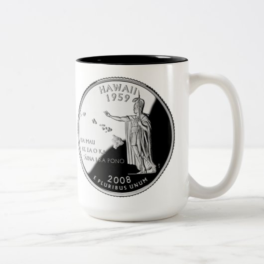 Imitate Hawaii Staat Quarter Zweifarbige Tasse (Rechts)