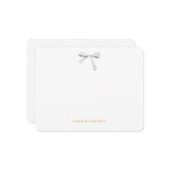 Imitate Hochzeit mit Gold und Weißband Mitteilungskarte (Vorderseite/Rückseite Beispiel)