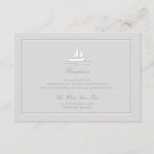 Imitate Hochzeit mit klassischem Empfang an der Kü Begleitkarte (Vorderseite)