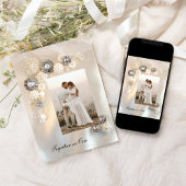 Imitate Hochzeitsknöpfe mit weißer Perle und Diama Save The Date