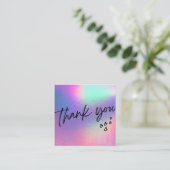 Imitate Holo Herz Trendy Media Einlegen Business C Quadratische Visitenkarte (Stehend Vorderseite)