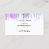 IMITATE holografisch lila Farbstriche Visitenkarte (Rückseite)