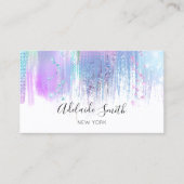 IMITATE holografisch lila Farbstriche Visitenkarte (Vorderseite)