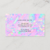 IMITATE holografisch rosa Opal Visitenkarte (Rückseite)