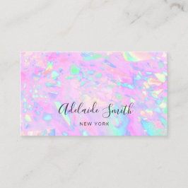 IMITATE holografisch rosa Opal Visitenkarte