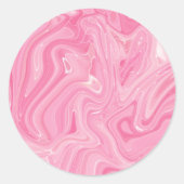 Imitate Holografisch rosa Runder Aufkleber (Vorderseite)