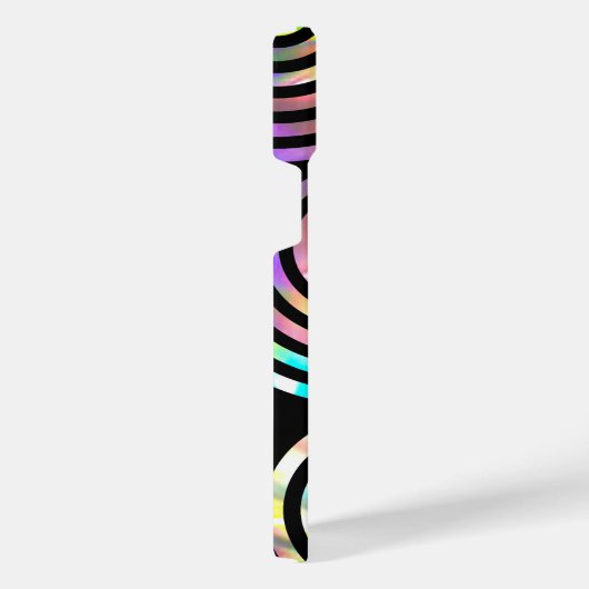 Imitate holografische abstrakte Kreise iPhone 14 p iPhone Hülle (Rechte Seite)