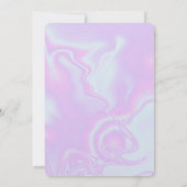 Imitate holografische irisierende Einhornhautextur Einladung (Rückseite)