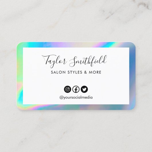 Imitate Holografische Kundenbindungskarte Visitenkarte (Rückseite)