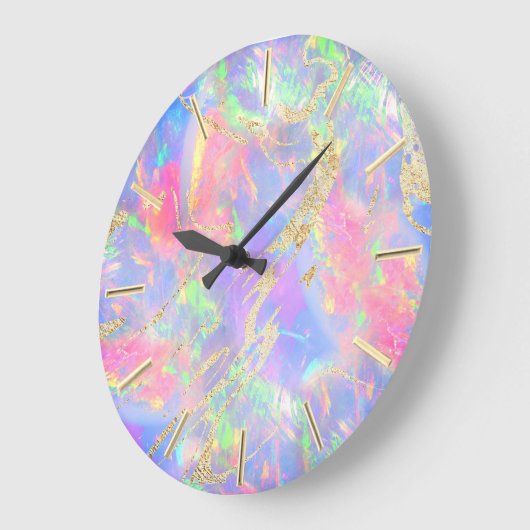 IMITATE holografische Opal Große Wanduhr (Winkel)