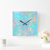 IMITATE holografische Opal Quadratische Wanduhr (Zuhause)