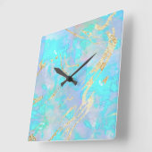 IMITATE holografische Opal Quadratische Wanduhr (Winkel)