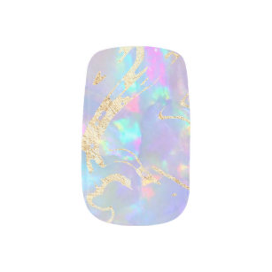 Imitate holografische Opal-Stein-Minx-Nagelkunst Minx Nagelkunst