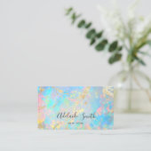 IMITATE holografische Opal-Steinstruktur Visitenkarte (Stehend Vorderseite)