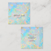 IMITATE holografische Opal-Textur Quadratische Visitenkarte (Vorne/Hinten)