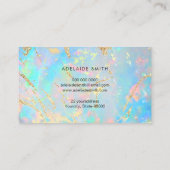 IMITATE holografische Opal-Textur Visitenkarte (Rückseite)