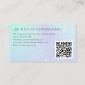 Imitate Holografische Signatur Script Moderner QR  Visitenkarte (Rückseite)