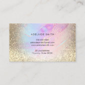 IMITATE holografischer Glitzer flüssige Marmor Visitenkarte (Rückseite)