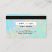 Imitate Holografischer irisierender Kreditkartenst Visitenkarte (Rückseite)