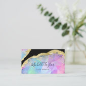 Imitate holografischer irisierender opaler Stein Visitenkarte (Stehend Vorderseite)