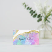 Imitate holografischer irisierender opaler Stein Visitenkarte (Stehend Vorderseite)