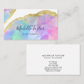 Imitate holografischer irisierender opaler Stein Visitenkarte (Vorne/Hinten)